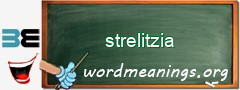 WordMeaning blackboard for strelitzia